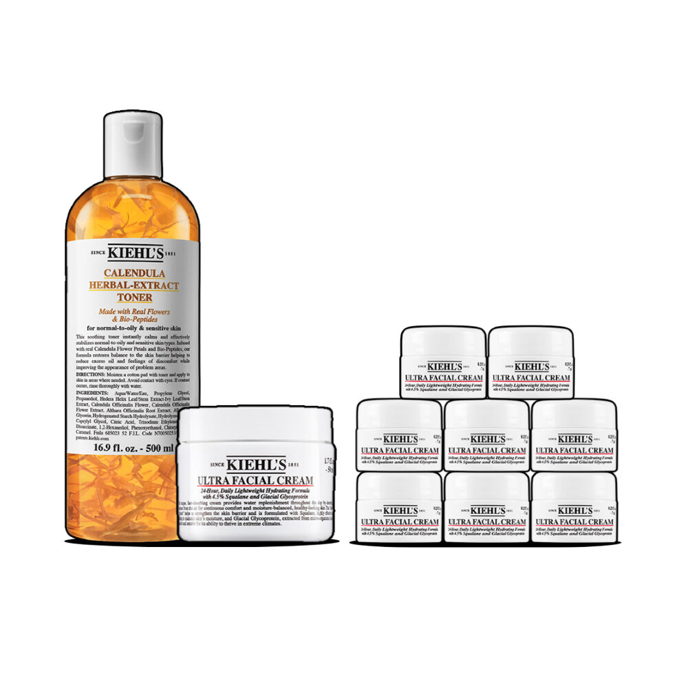 金盞花化妝水500ML+冰河醣保濕霜50ML超級雙星組(價值NT$5,856)