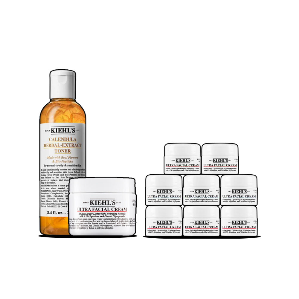 金盞花化妝水250ML+冰河醣保濕霜50ML超級雙星組(價值NT$4,306)