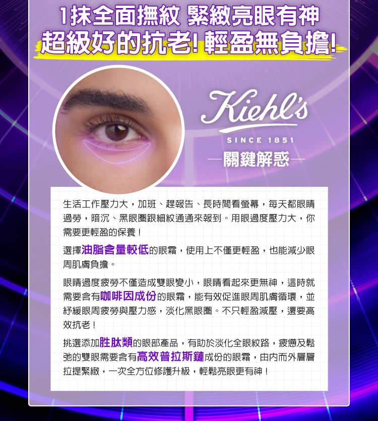 1抹全面撫紋 緊緻亮眼有神，超級好的抗老! 輕盈無負擔!