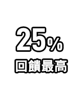 回饋最高25%