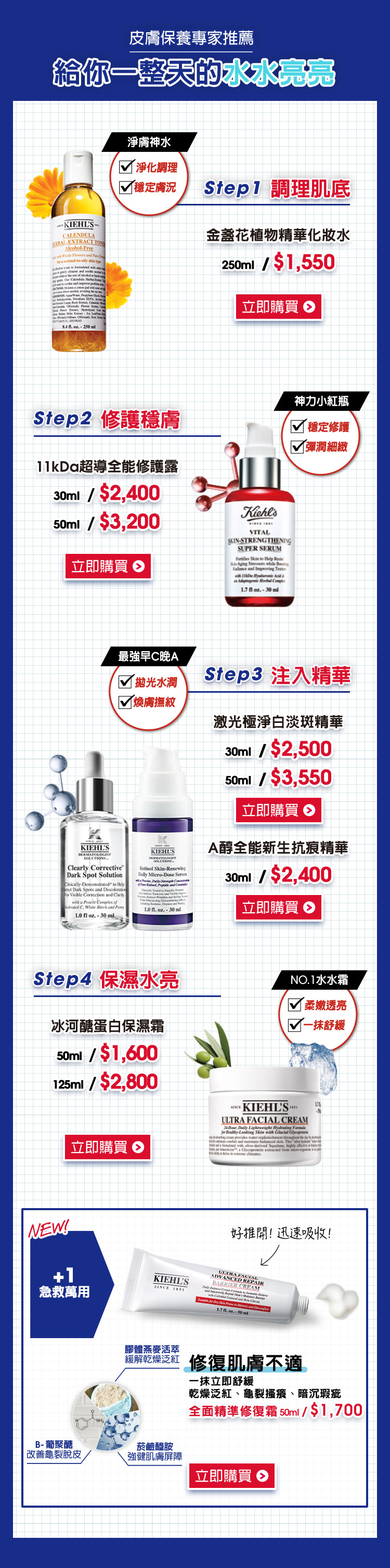 皮膚保養專家推薦給你一整天的水水亮亮
