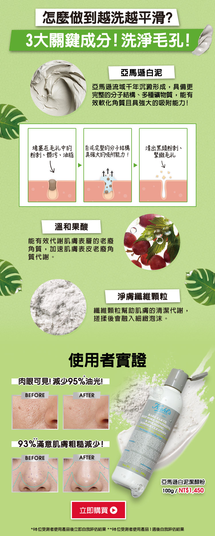 怎麼做到越洗越平滑? 3大關鍵成分! 洗淨毛孔!