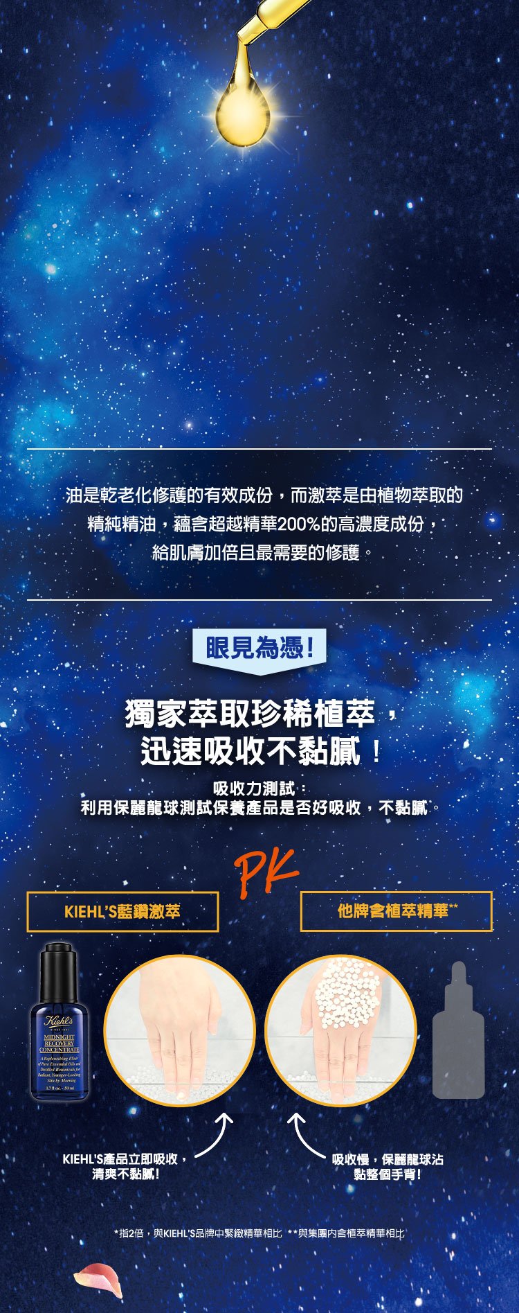 逆轉乾老化!超越精華更有效200%濃度成份添加 1秒激活細潤發光