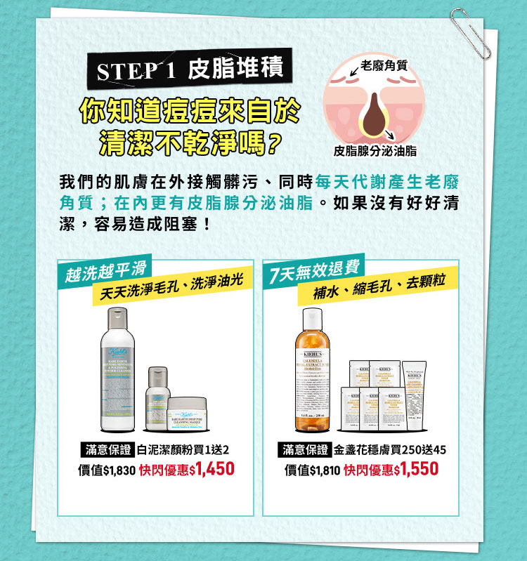 你知道痘痘來自於清潔不乾淨嗎?​