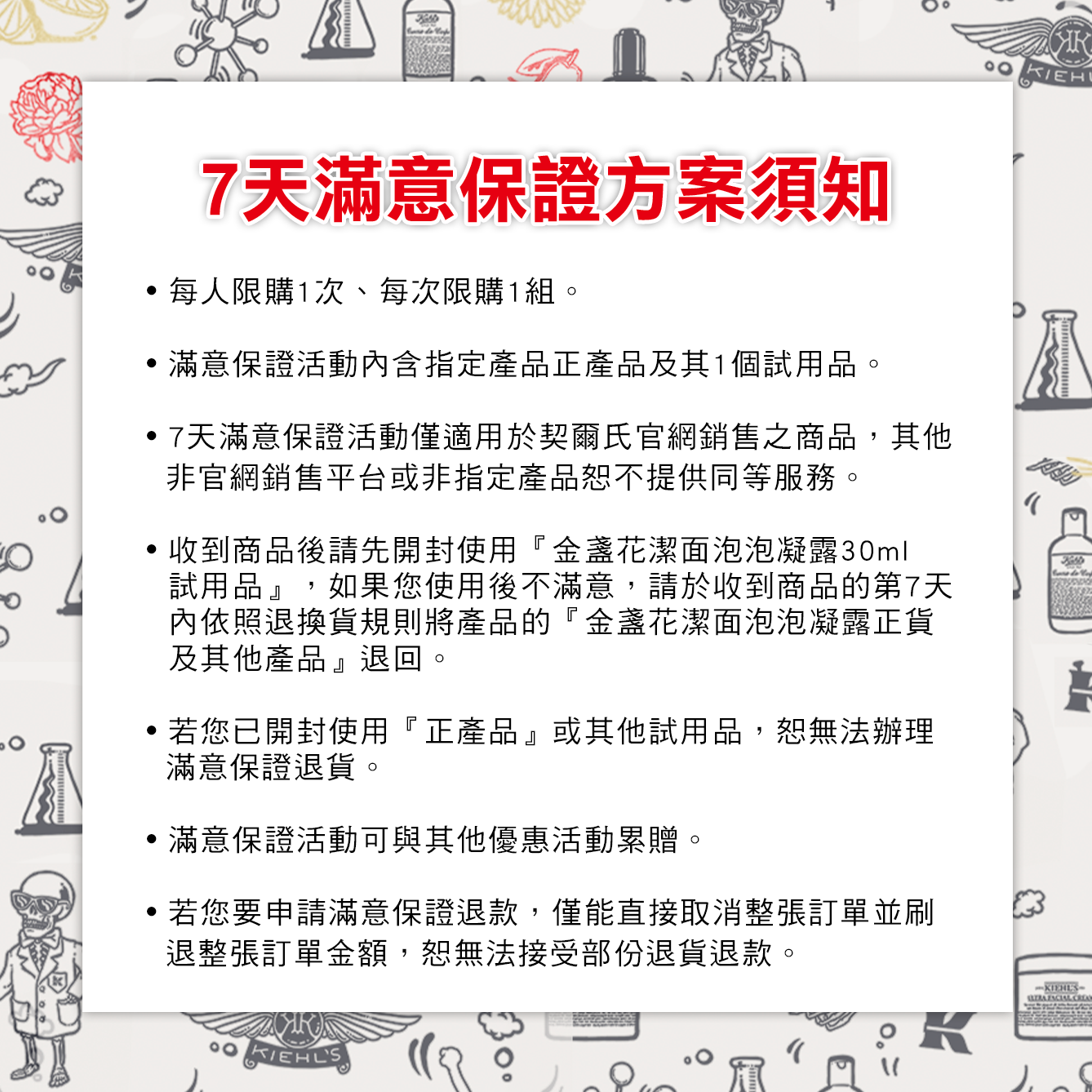 7天滿意保證方案須知