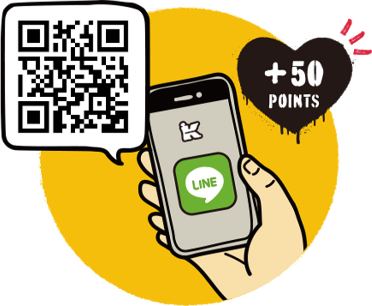 Line綁定專櫃顧問:立即掃描QRcode，綁定LINE官方帳號獲得50點