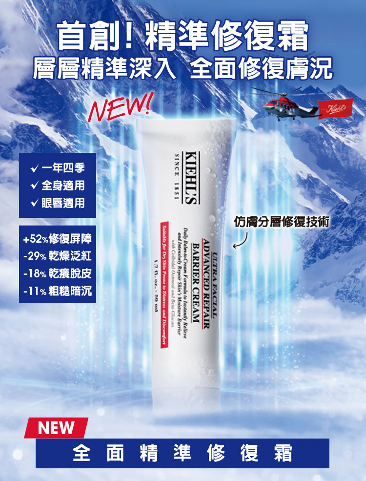 首創!精準修復霜層層精準深入 全面修復膚況