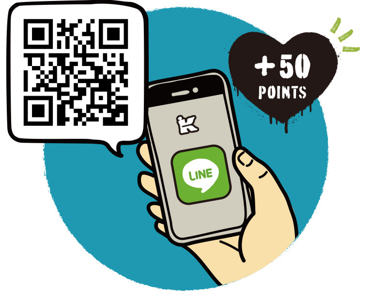 Line綁定專櫃顧問:立即掃描QRcode，綁定LINE官方帳號獲得50點