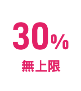 30%無上限